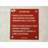 3078133830 Label | Genuine Haulotte