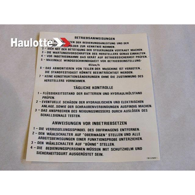3078135090 Labels | Genuine Haulotte