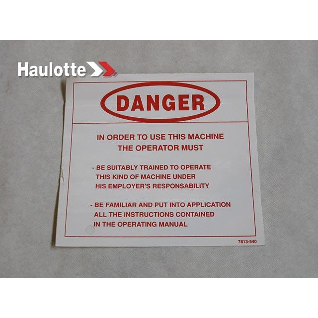 3078135400 Labels | Genuine Haulotte