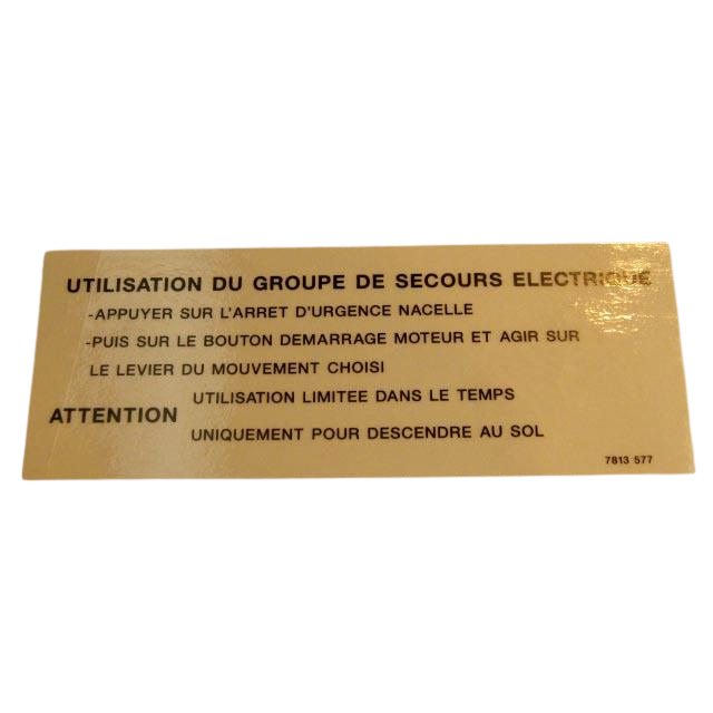 3078135770 Using Decal | Genuine Haulotte