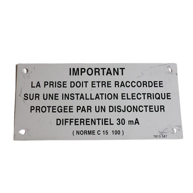 3078135870 The Socket Must... Aluminium Plate | Genuine Haulotte