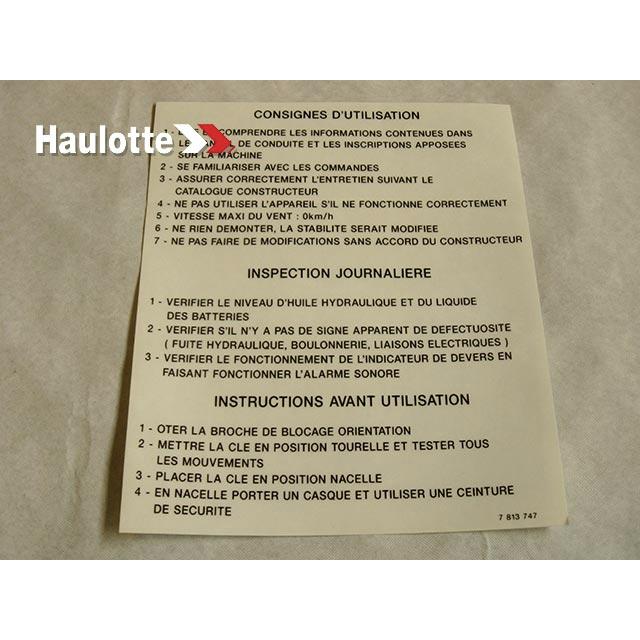 3078137470 Label | Genuine Haulotte