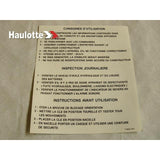 3078137470 Label | Genuine Haulotte