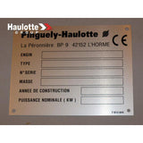 3078138440 Manufacturer Plate | Genuine Haulotte