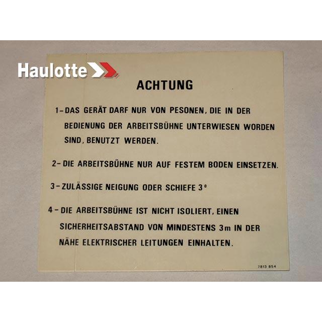 3078138540 Attention Mise Label | Genuine Haulotte