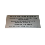 3078138780 Floor Height + Load Label | Genuine Haulotte