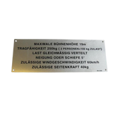 3078138800 Floor Height + Load Label | Genuine Haulotte