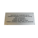 3078138970 Floor Height + Load Label | Genuine Haulotte