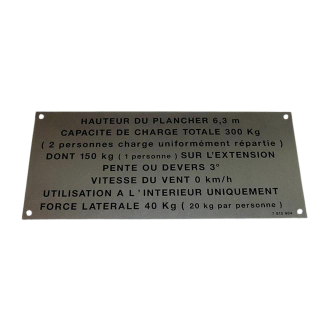 3078139040 Floor Height + Load Label | Genuine Haulotte