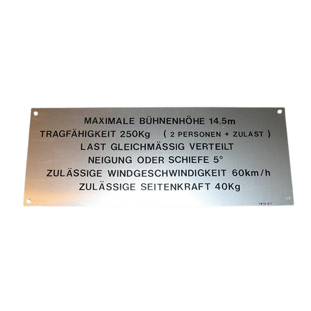 3078139170 Floor Height + Load Label | Genuine Haulotte