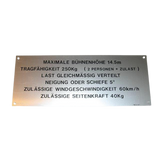 3078139170 Floor Height + Load Label | Genuine Haulotte