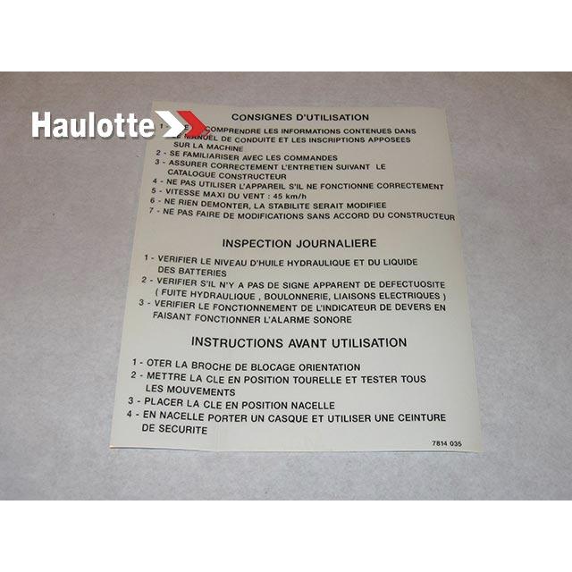 3078140350 Labels | Genuine Haulotte