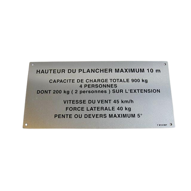 3078140570 Floor Height + Load Label | Genuine Haulotte