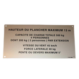 3078140600 Floor Height + Load Label | Genuine Haulotte