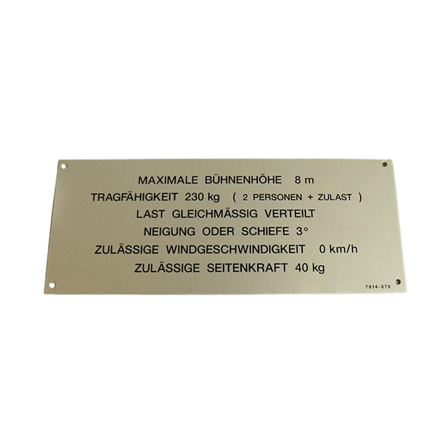 3078140700 Floor Height + Load Label | Genuine Haulotte