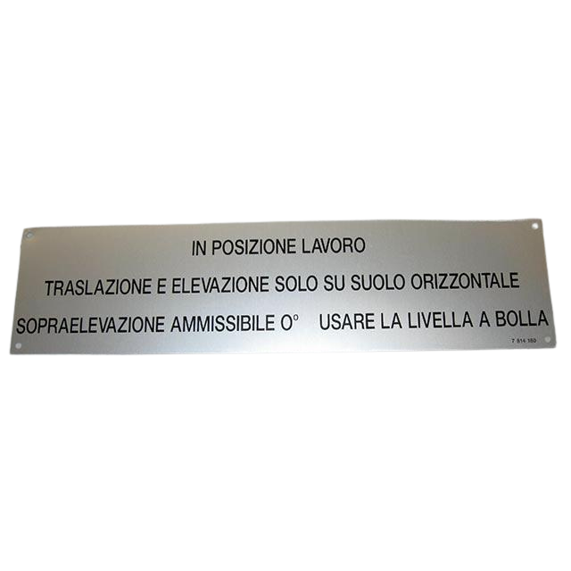 3078141800 Sol Horiz. Label | Genuine Haulotte