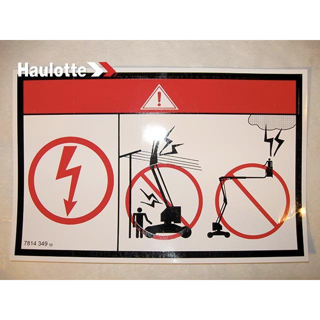 3078143490 Danger Label | Genuine Haulotte