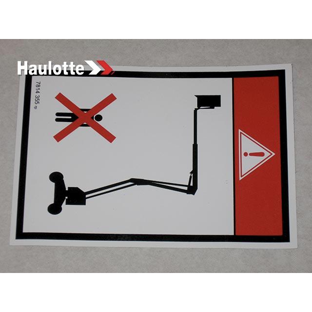 3078143550 Danger Do Not Stand Decal | Genuine Haulotte