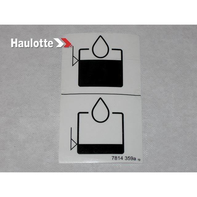 3078143590 High Oil Level Label | Genuine Haulotte