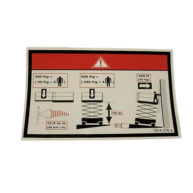 3078143760 Floor Height + Load Label | Genuine Haulotte
