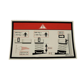 3078143760 Floor Height + Load Label | Genuine Haulotte