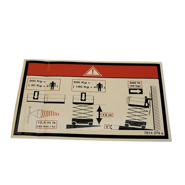 3078143790 Floor Height + Load Label | Genuine Haulotte