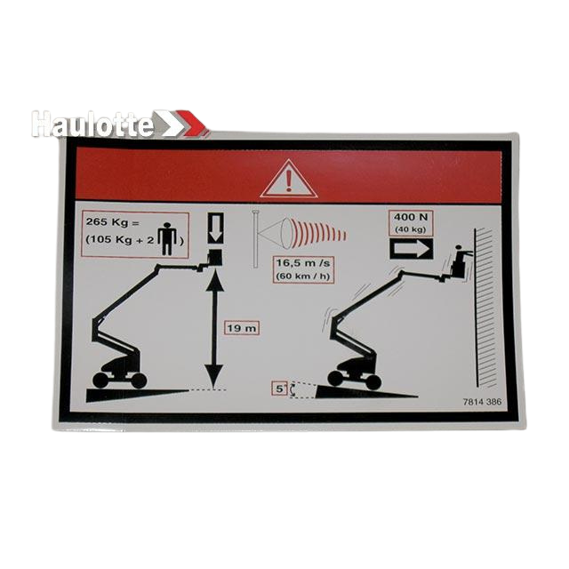 3078143860 Plaque Ht Label | Genuine Haulotte