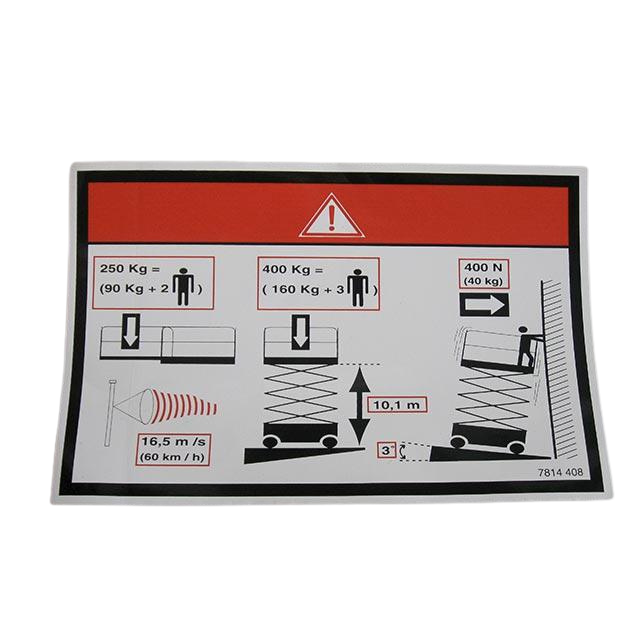 3078144080 Floor Height + Load Label | Genuine Haulotte