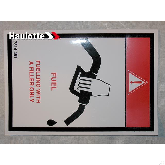 3078144510 Fuel Label | Genuine Haulotte