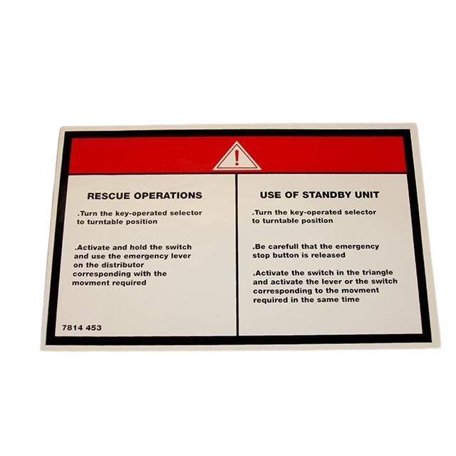 3078144530 Operation D'Ur Label | Genuine Haulotte