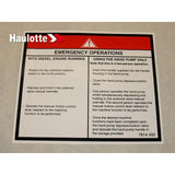 3078144930 Decal Emergency Operation | Genuine Haulotte