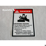 3078147240 Body Crushing Label | Genuine Haulotte