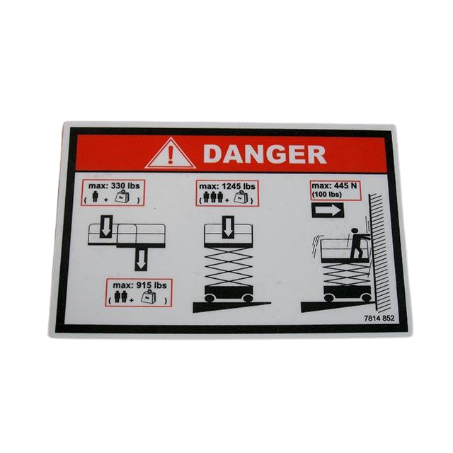 3078148520 Danger Capa. Label | Genuine Haulotte
