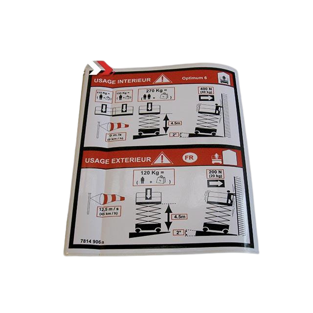 3078149060 Floor Height + Load Label | Genuine Haulotte