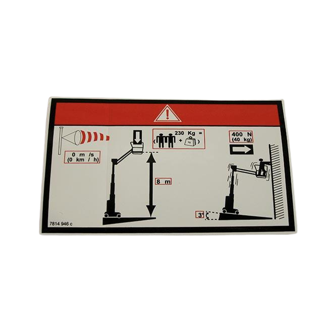 3078149460 Floor Height + Load Label | Genuine Haulotte