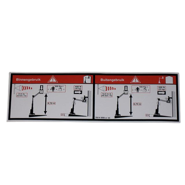 3078149560 Floor Height + Load Label | Genuine Haulotte