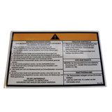 3078149620 Operating Instructions Label | Genuine Haulotte