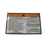3078149630 Operating Instruction Label | Genuine Haulotte
