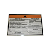 3078149650 Operating Instruction Label | Genuine Haulotte