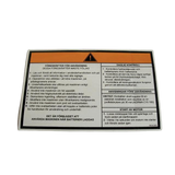 3078149700 Operating Instructions Label | Genuine Haulotte