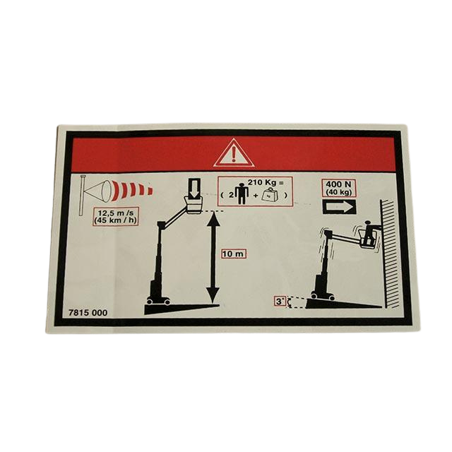 3078150000 Floor Height + Load Label | Genuine Haulotte