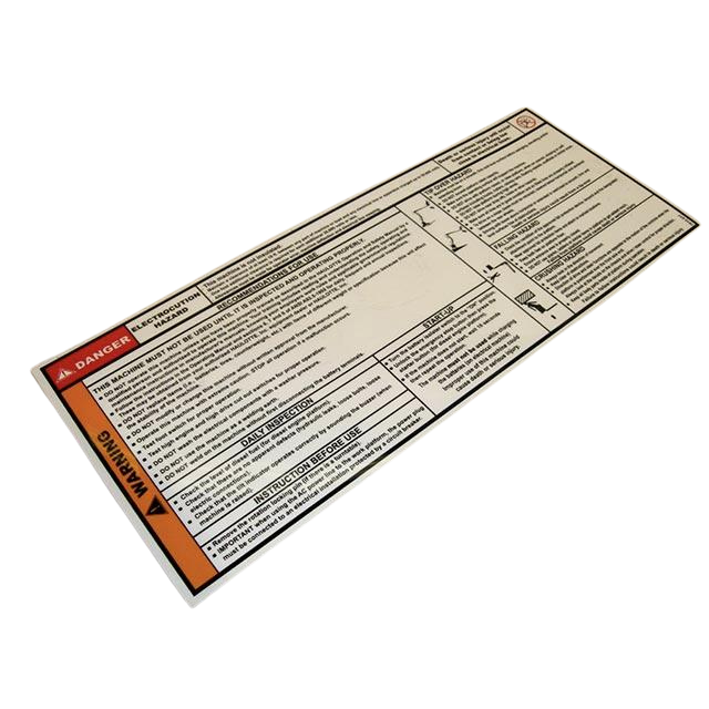 3078150170 Decal, Safety Instructions | Genuine Haulotte