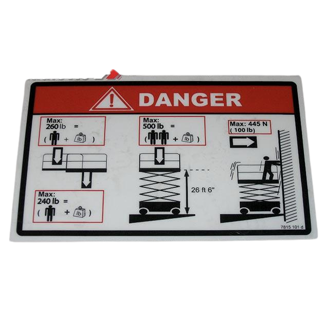 3078151010 Floor Height + Load Label | Genuine Haulotte