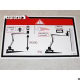 307P202410 Floor Height + Load Label | Genuine Haulotte