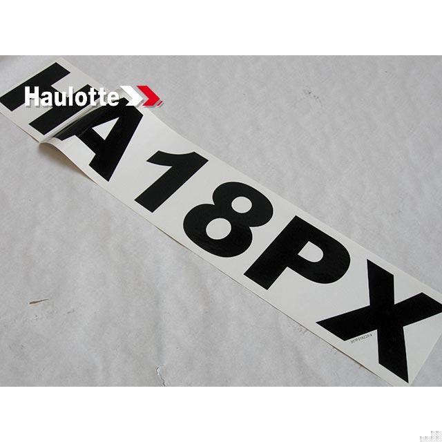 307P218220 Label | Genuine Haulotte