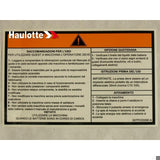 307P220090 Operating Instructions Label | Genuine Haulotte