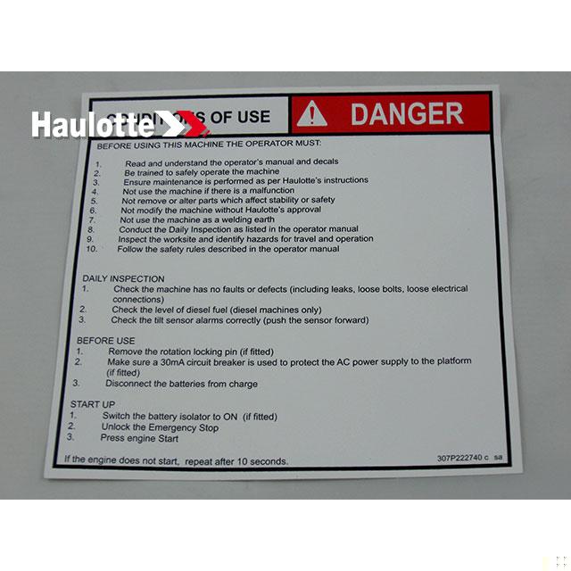 307P222740 Operating Instructions En | Genuine Haulotte