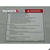 307P222820 Operating Instructions Label | Genuine Haulotte