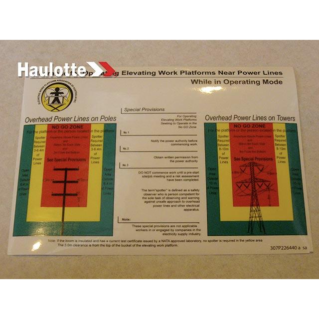 307P226440 Label | Genuine Haulotte