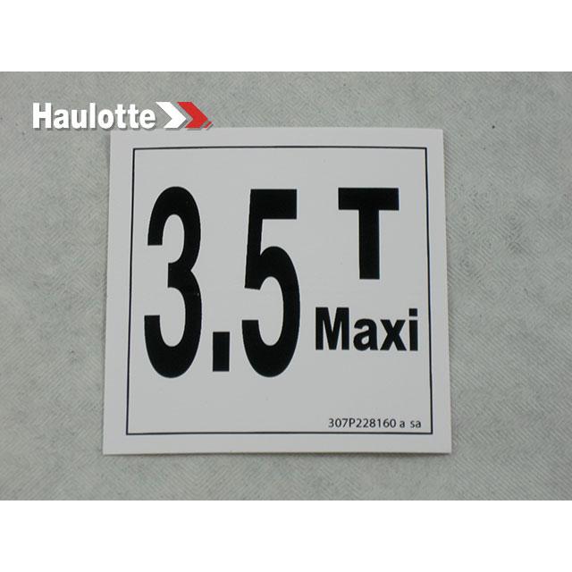 307P228330 Label Load | Genuine Haulotte
